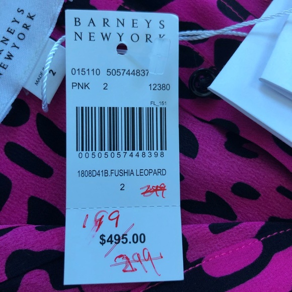 NWT ROBERT RODRIGUEZ LEOPARD PINK DRESS SIZE 2 - Picture 6 of 6